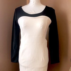 Long sleeve Colour Block Dress